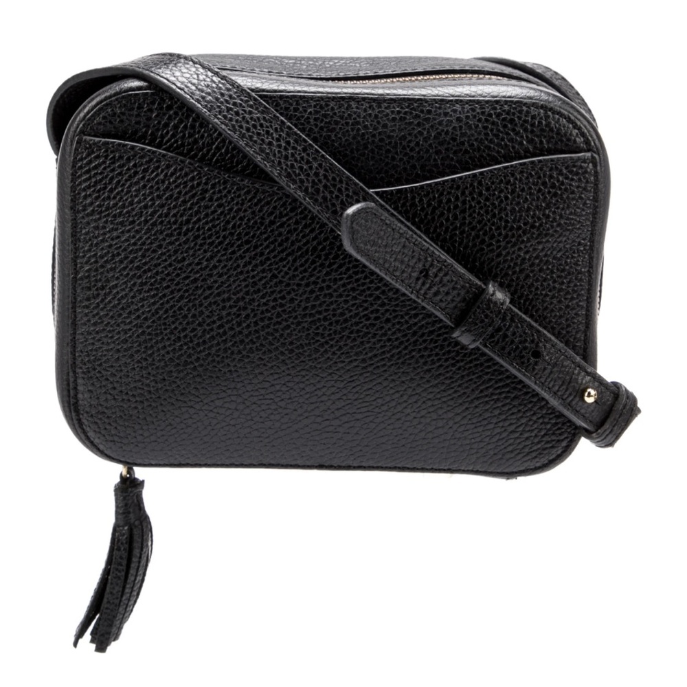 CUYANA croc-embossed cross-body bag in black/navy, Small - Picture 3 of 11